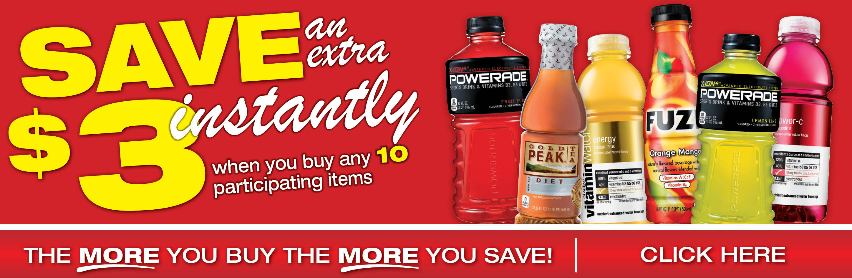 Save An Extra $3 On Snacks & Beverages