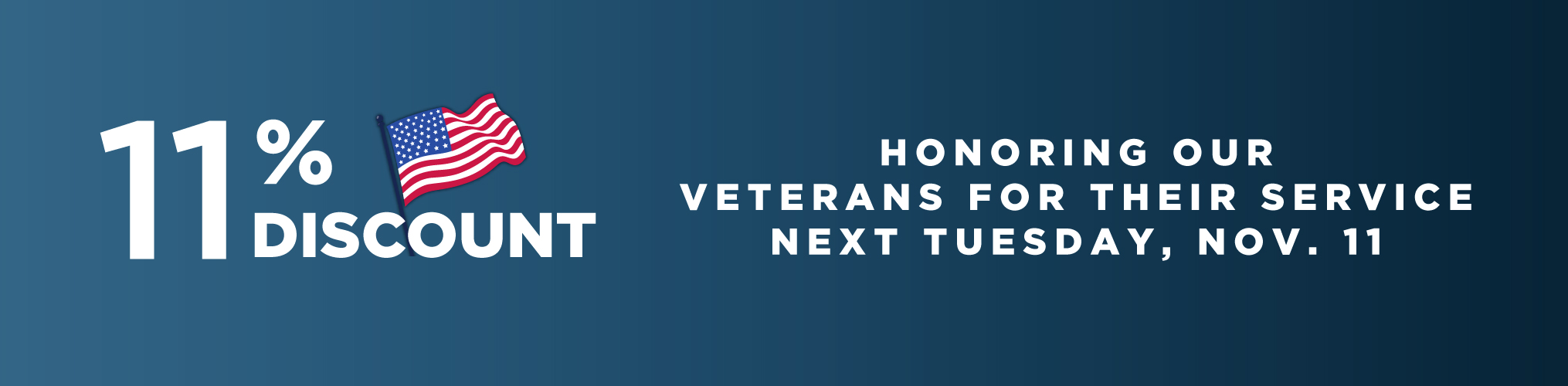 Veterans Day is November 4