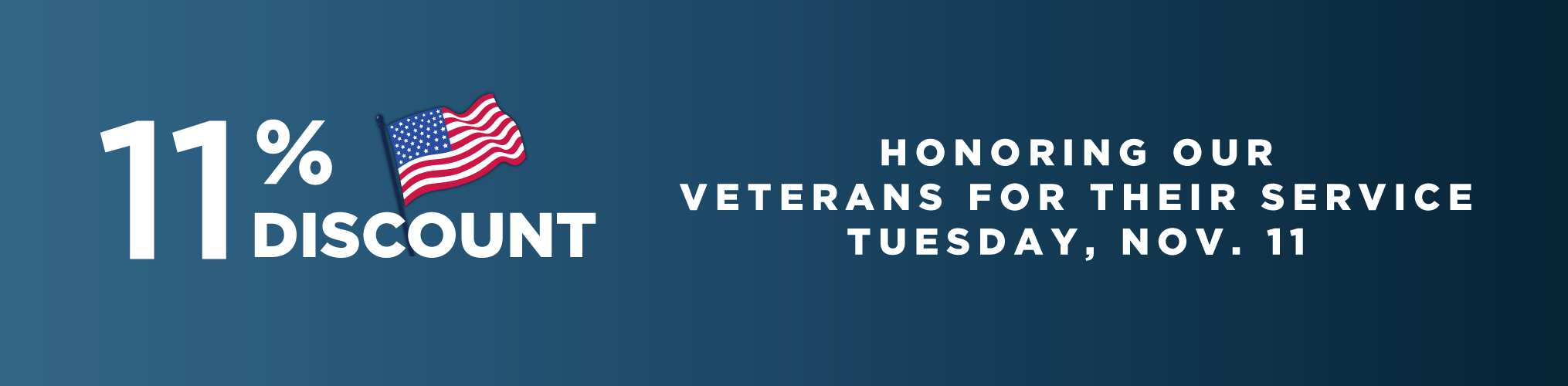 Veterans Day is November 4