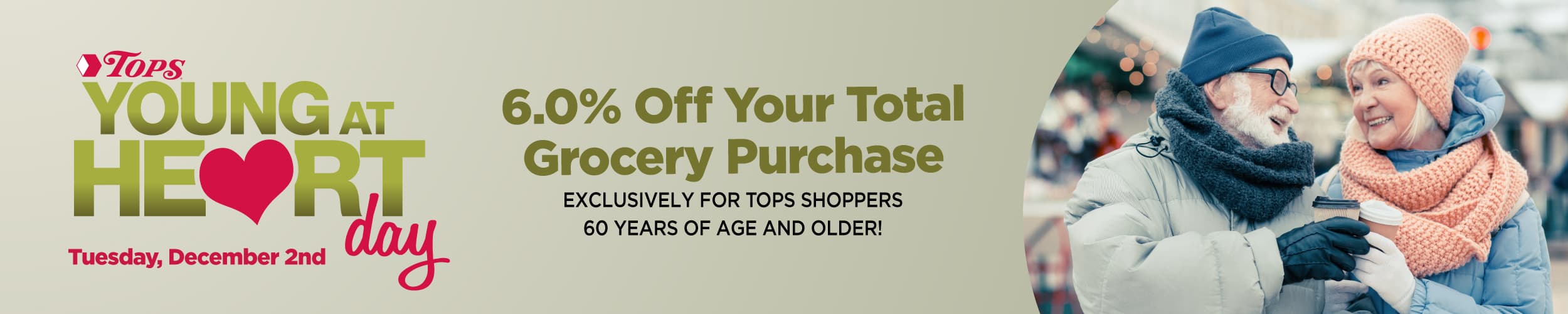 Young at Heart is Tuesday December 2nd