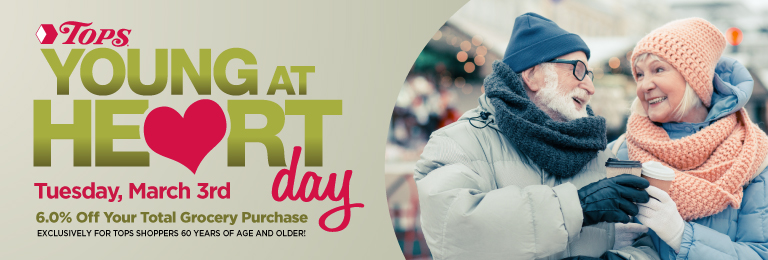 Young at Heart is Tuesday March 3rd