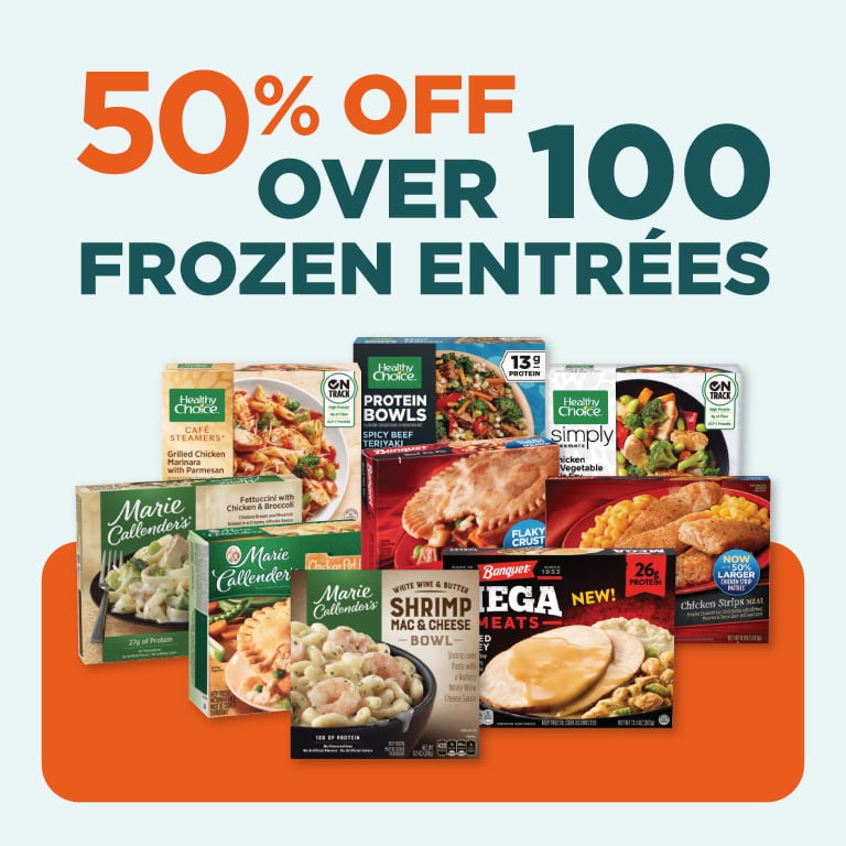 50% off Frozen Foods