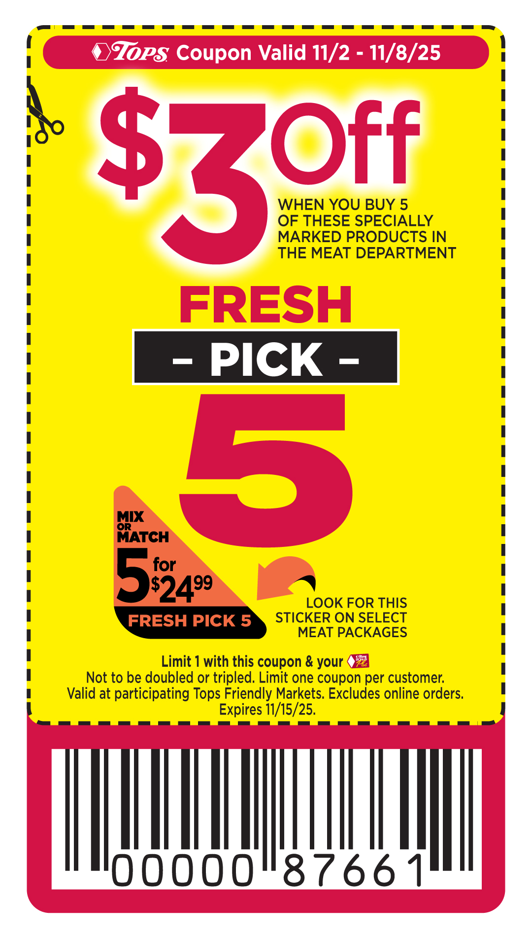Super Coupon Fresh Pick 5