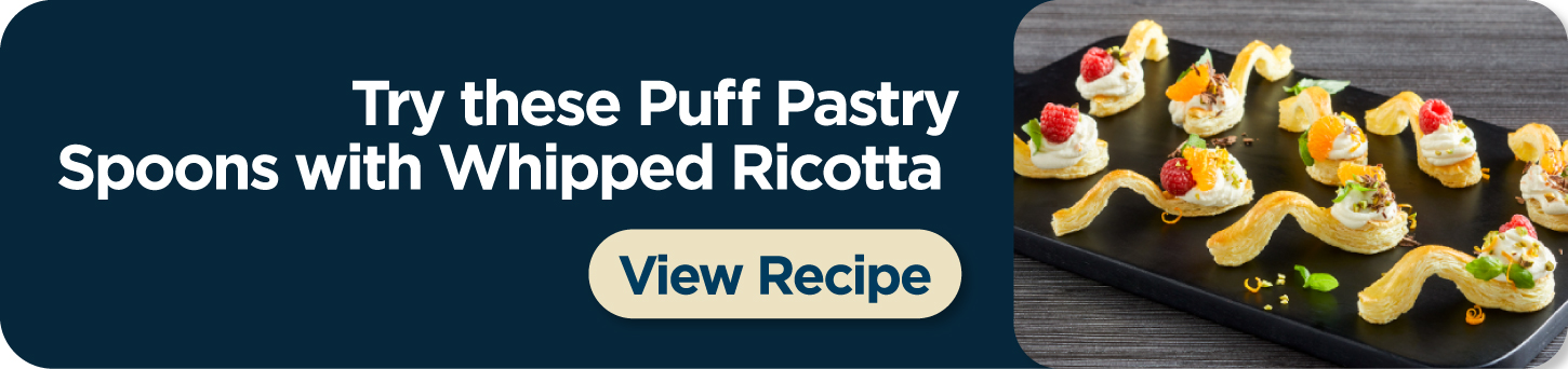 Puff Pastry Spoons with Ricotta Cheese Recipe